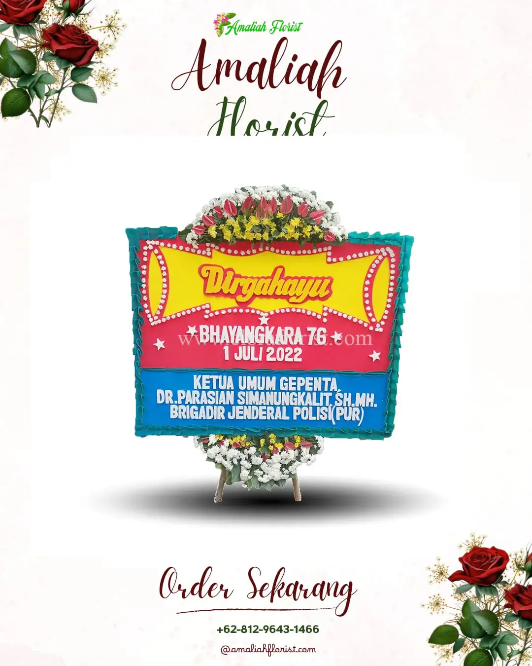 Papan Bunga HUT Ulang Tahun Rantau Panjang